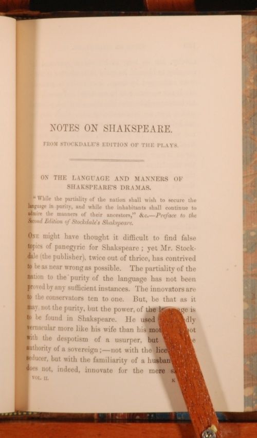 1851 Essays and Marginalia by Hartley Coleridge First