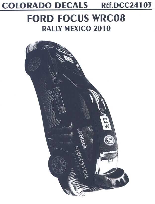 Colorado Decals 1 24 Ford Focus WRC 08 Rally Mexico 2010