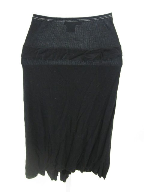 Quinta Colonna Black Gray Embroidered Flowing Skirt M