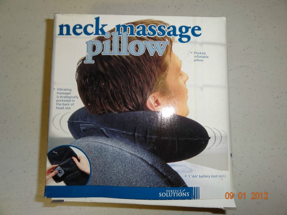 NIB   Perfect Solutions Neck Massage Pillow   Model PS0196BK