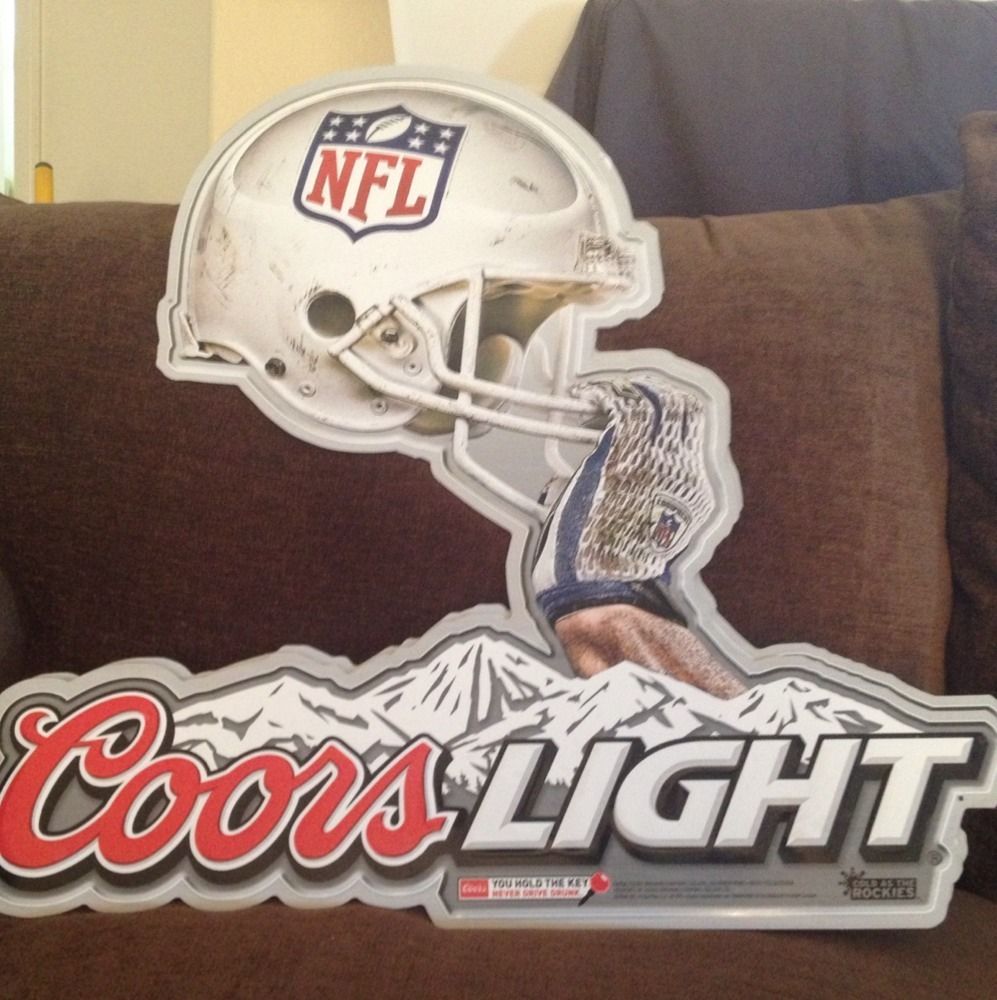 Coors Light NFL Metal Sign on PopScreen