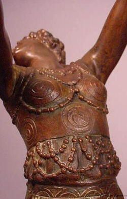 Original Bronze Ivory Mask Dancer SGD Joe Descomps