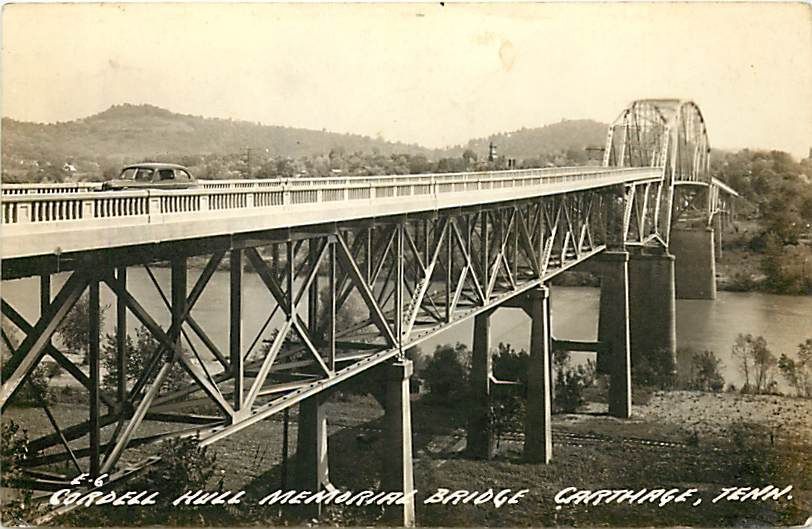 TN Carthage Cordell Hull Memorial Bridge RPPC T83153