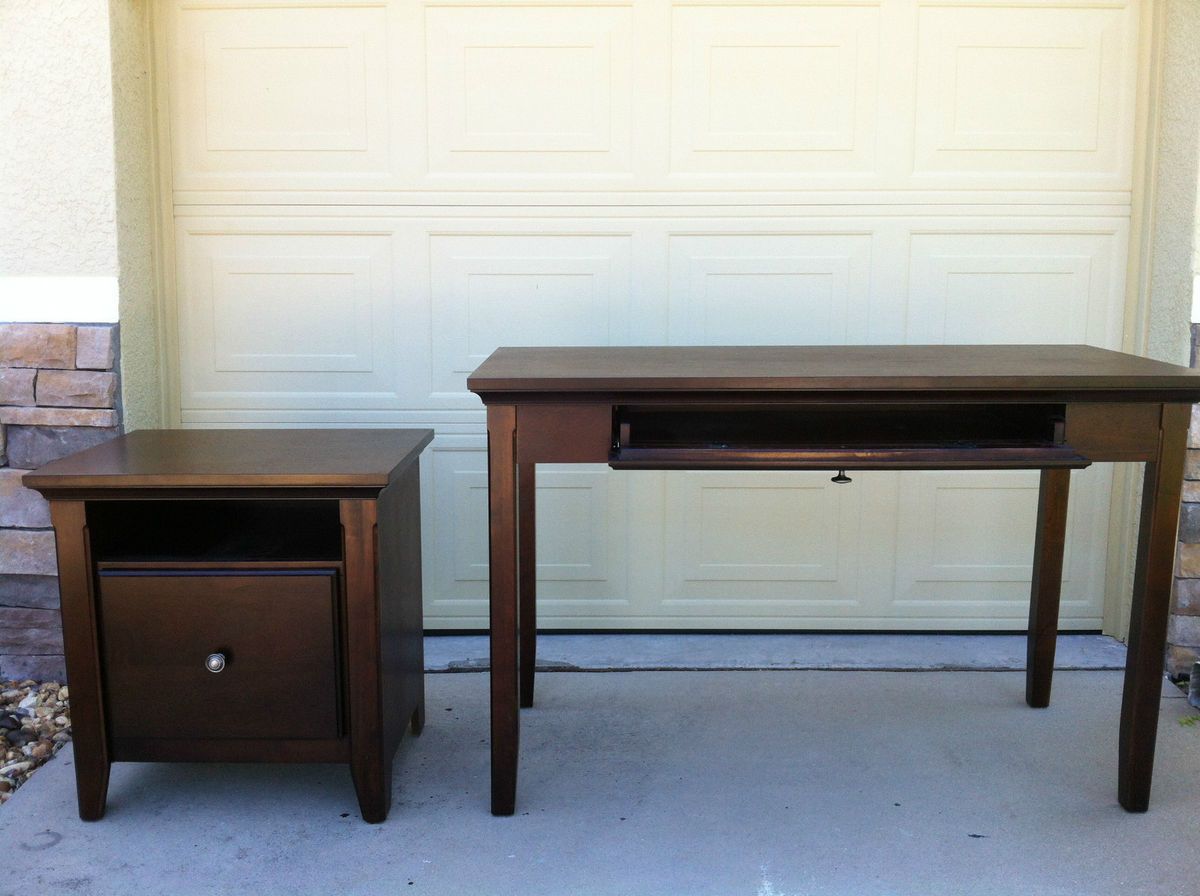 Computer Desk with Matching File Cabinet Printer Stand