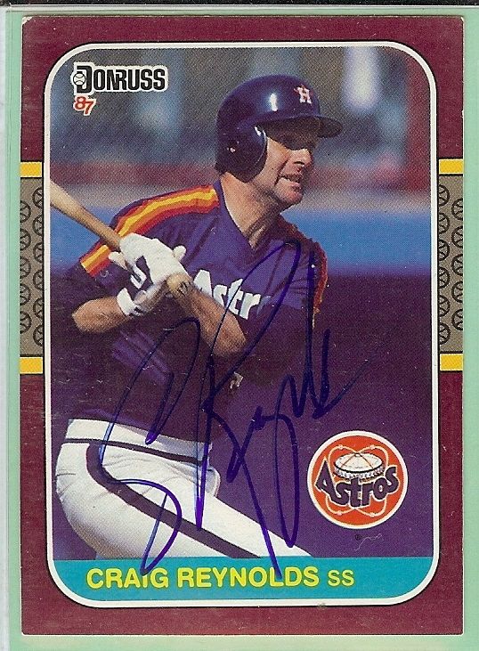 CRAIG REYNOLDS Autographed Signed 1987 Donruss Houston Astros