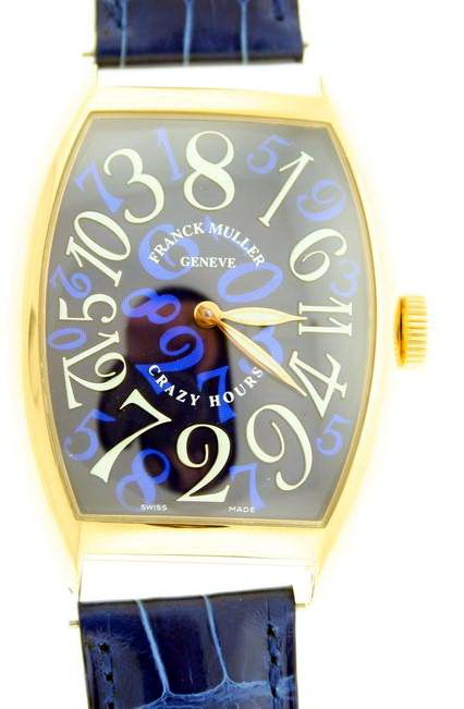  muller crazy hours 7851ch new 18k gold watch franck muller crazy