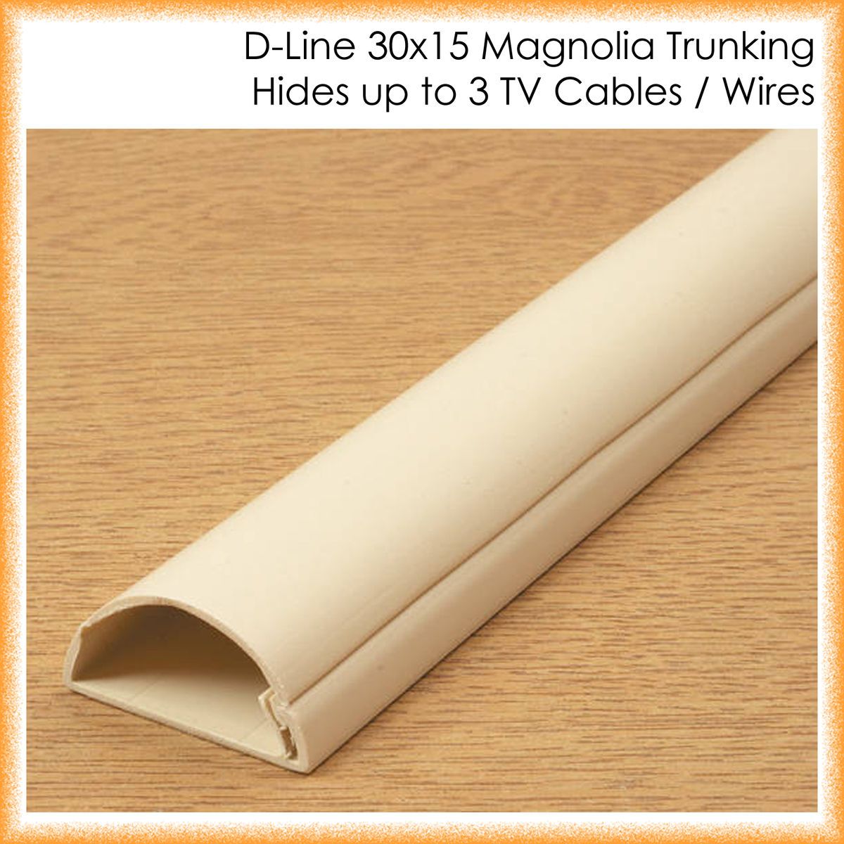 Line Magnolia 30x15mm Cable Conduit to Hide TV Wires