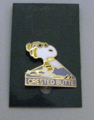 Vintage 1971 Crested Butte Cool Skiing Snoopy Touque Sweater Lapel