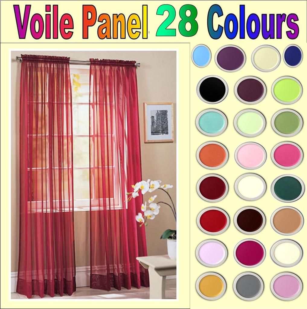 Voile Swag Swags Tassle Decorative Net Curtain Drapes Pelmet Valance