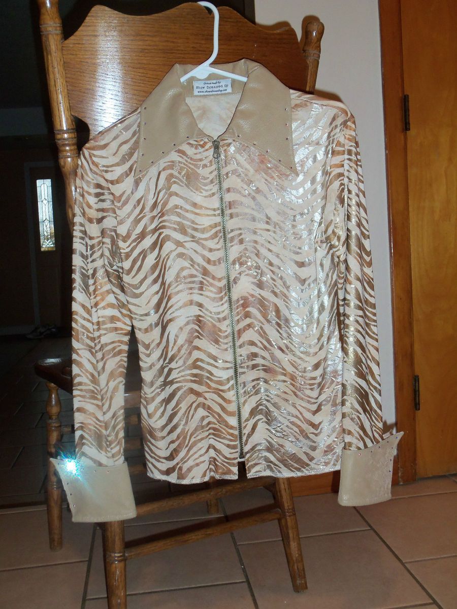  Womens Zebra Showmanship Horsemanship Shirt S