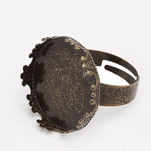  Adjustable Round Crown Setting Ring Blanks Findings BD159