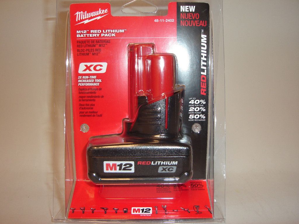 Milwaukee 12 Volt M12 XC HI CAP LITHIUM ION BATTERY 48 11 2402