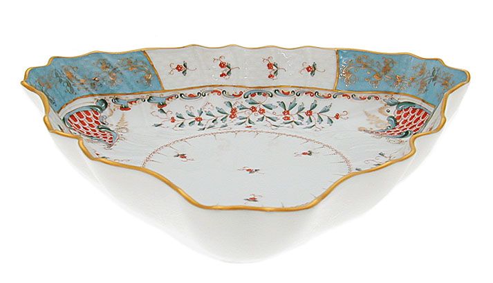 herend porcelain cornucopia triangle dish