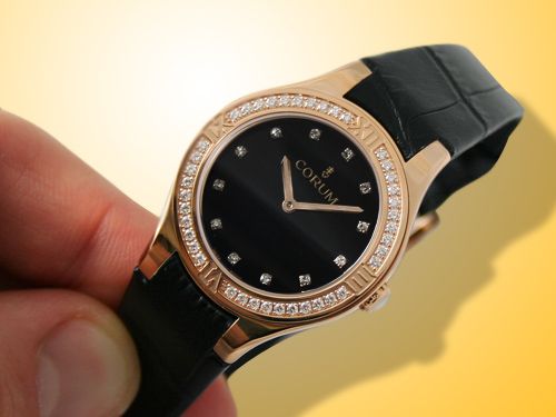 Corum Romulus 18K RG Diamonds Ladies Watch