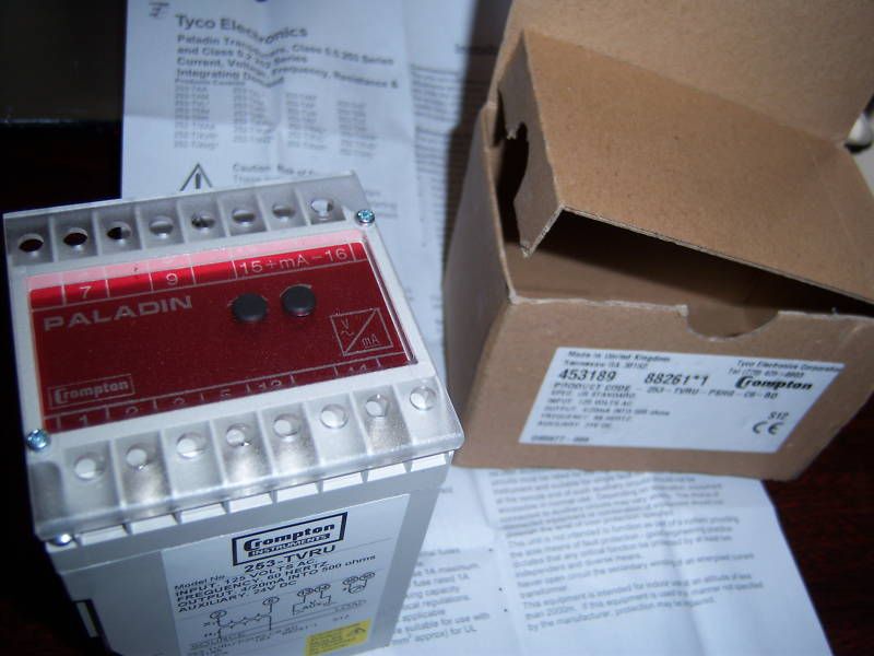 Crompton Paladin Transducer 120V Model 253 Tvru New