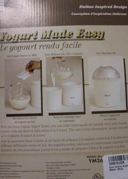 Euro Cuisine Automatic Yogurt Maker White