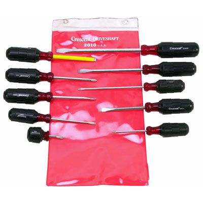 crescent tools 2010 10pc screwdriver set 2000 series