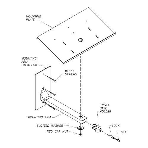 Lucasey 1720RZM Non Locking CRT TV Wall Mount 2 Pack