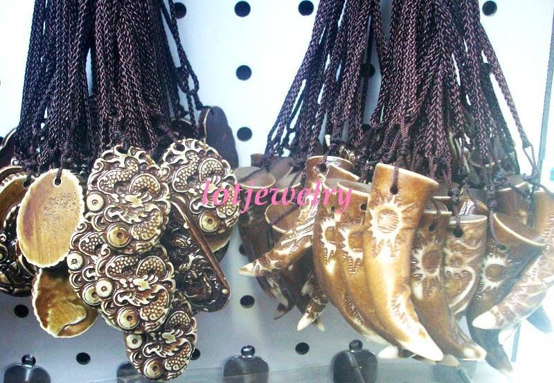 Wholesale 100strands Assorted Bone Pendants Necklace