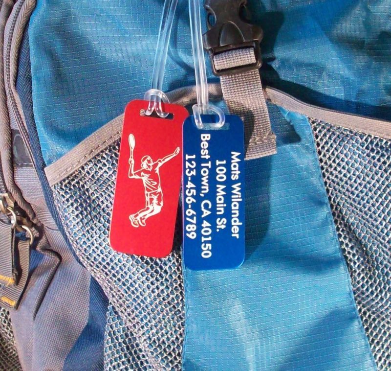 Tennis Bag Tags Custom Engraved Beautiful Gift Look