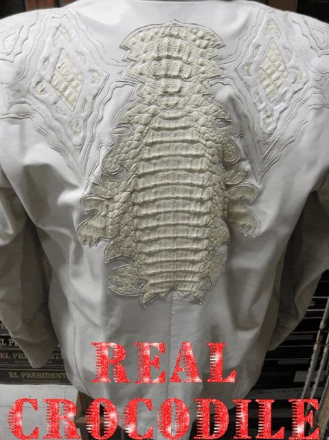 Real Alligator Crocodile Jacket Blazer Suit 4 Boots XL