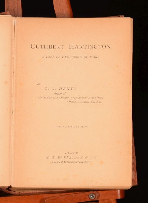 c1925 Cuthbert Hartington Sieges of Paris G A Henty Illustrated