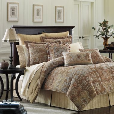 Comforter Set Croscill Heston Lavish Patchwork Window Option Sizes Q K