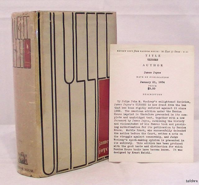 Ulysses   James Joyce   1st/1st US   Review Copy   1934   Rare