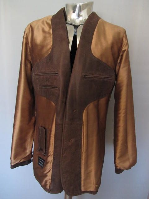 Mens Oliver Sweeney Brown Leather Jacket Medium EU48 £780 Coat Veste