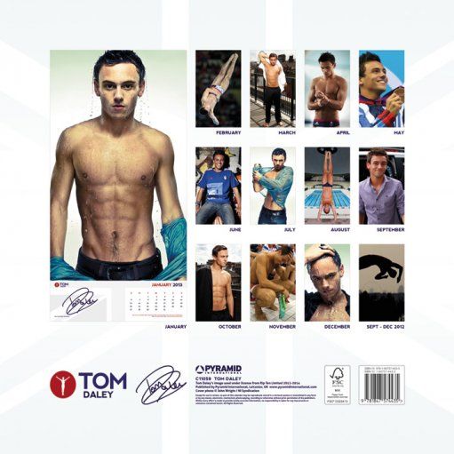 TOM DALEY   TEAM GB DIVING STAR   official 16 month 2012 2013 Calendar