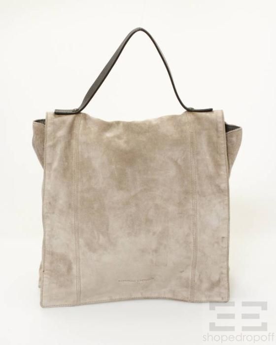 brunello cuccinelli light brown suede flap handbag