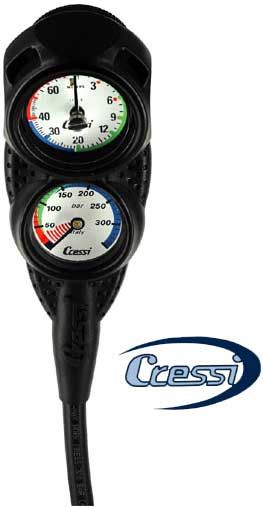 books scuba cressi sub mini 2 gauge console scuba gauge