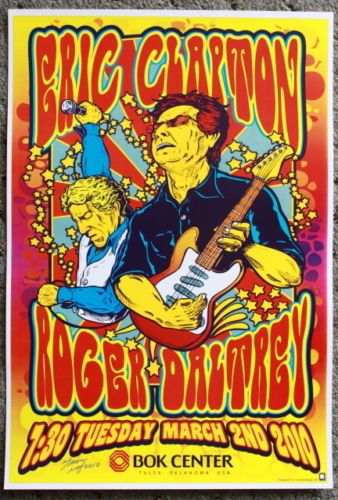 Eric Clapton Roger Daltrey Concert Poster Thom Self