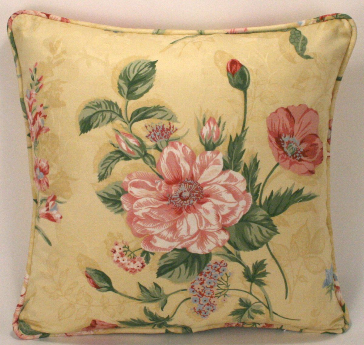 16 Pernelle Margarita Cushing Fabric Yellow Floral Designer Throw