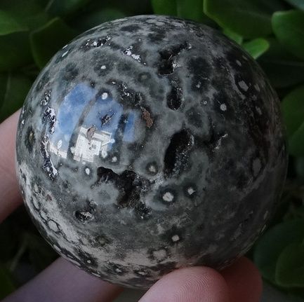 OCEAN JASPER 53 MM GEM STONE CRYSTAL SPHERE / CRYSTAL BALL   FROM