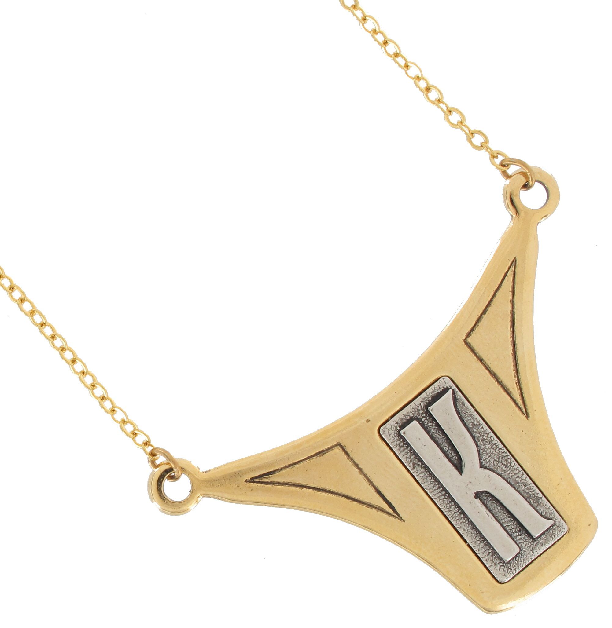 Deco Style Personalized Custom Initial Letter Necklace Gold Plated