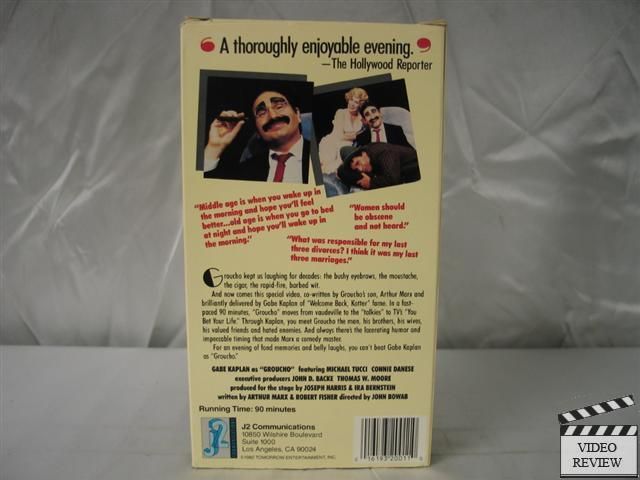  Kaplan as Groucho VHS Gabe Kaplan Connie Danese 016193200110