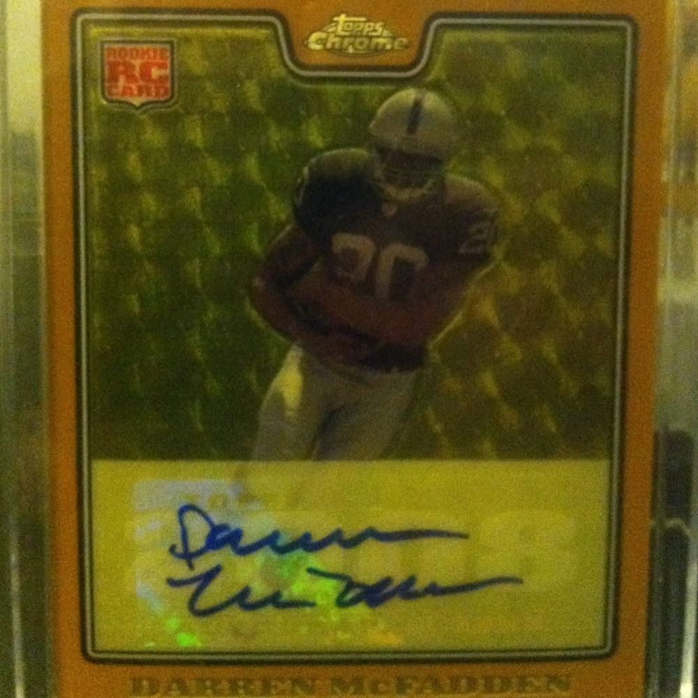 2008 Topps Chrome Darren Mcfadden Xfractors Autograph Auto 07 10