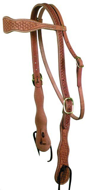 Brass Hardware Basketweave Working Headstall 100 4250