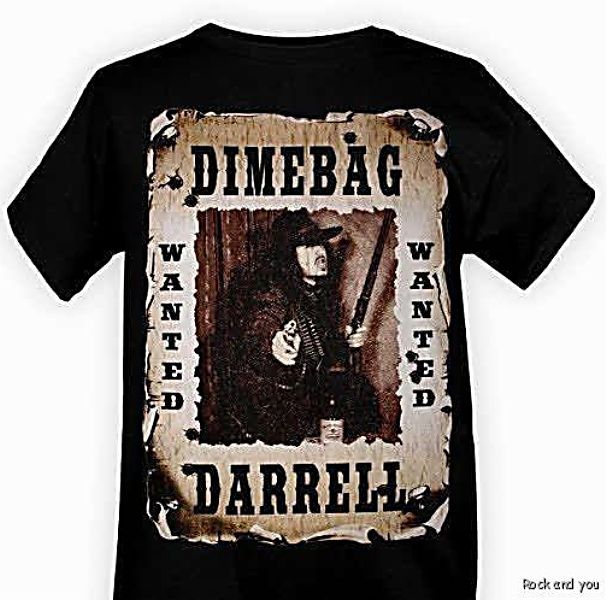 Dimebag Darrell Wanted Pantera rock metal rare T Shirt S NWT