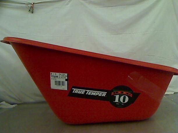 Ames True Temper BP10 10 Cubic Foot Poly Tray Contractor Wheelbarrow