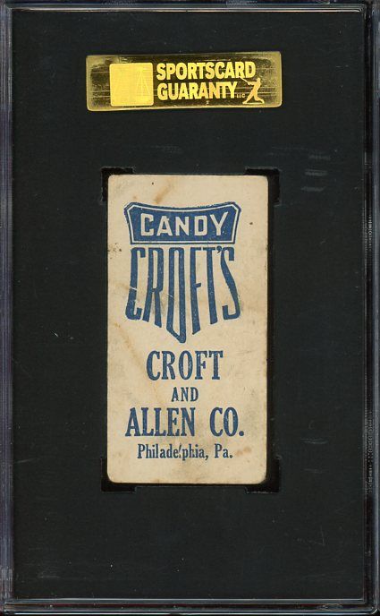 1909 E92 Crofts Candy Schmidt Detroit Tigers SGC 10 Tough Blue Back
