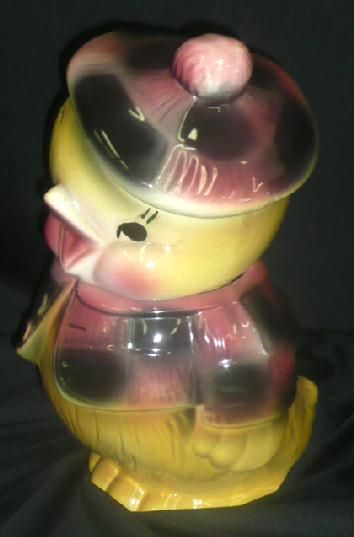 Vintage American Bisque USA Baby Chick with Jacket Tam Cookie Jar GR8