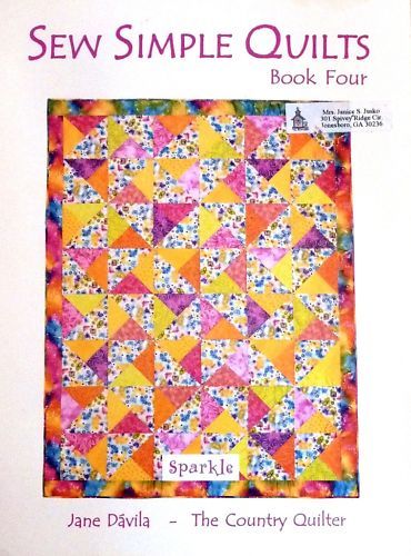 Sew Simple Quilts Book 4 3 Quilt Patterns Jane Davila