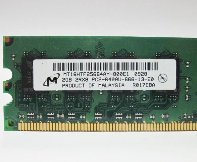 micron 4x2gb pc2 6400 240p 16c ddr2 800 udimm 128x8 2rx8