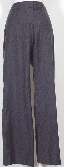 nwt dana buchman gray melange wool camille pants 14