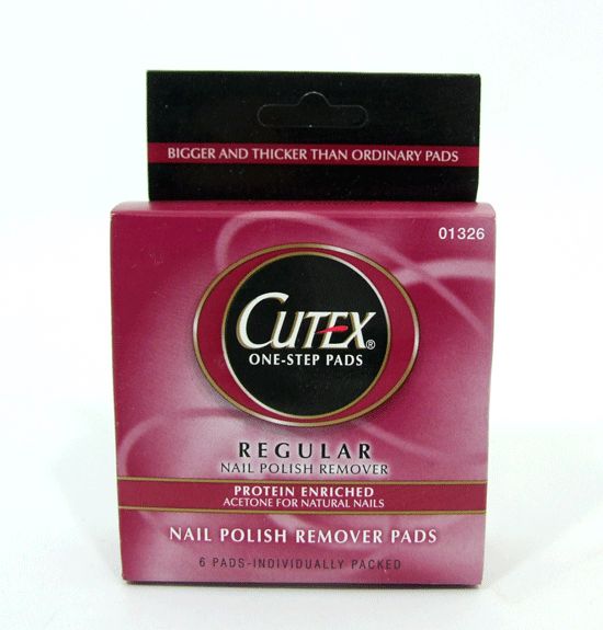  the store shelf comes this Cutext One Step Nail Polish Remover Pads