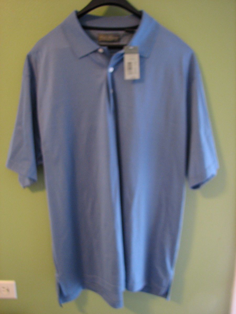 DANIEL CREMIEUX SIGNATURE COLLECTION MENS PERWINKLE BLUE POLO SHIRT