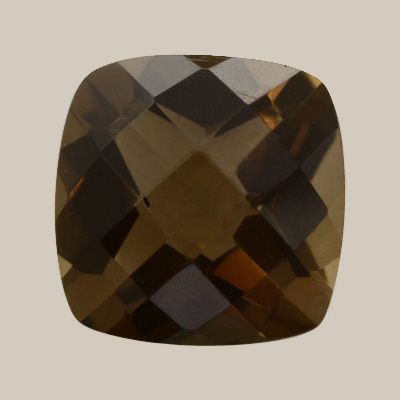 80 CTW 8x8 mm Cushion Cut Dark Chocolate Color Smoky Topaz SI Loose