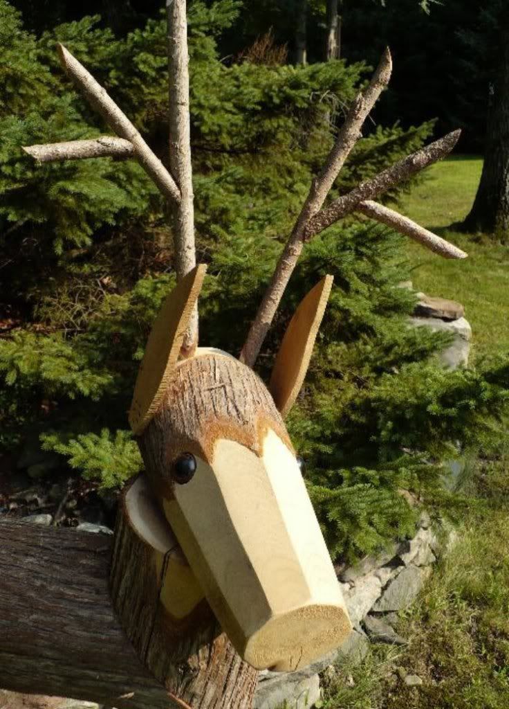 Folk Art Reindeer Americana Primitive Reindeer 5 Feet